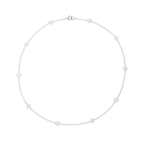 Silver Ten Pearl Choker
